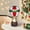 B, variant on HHBEAUTY Resin Christmas Scene Village Houses Town LED Light Christmas Santa Claus Figurine Decoration Christmas Hot Air Balloon Snowman Decor Christmas Village Houses Christmas Ornament
