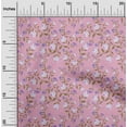 thumbnail image 1 of oneOone Silk Tabby Light Pink Fabric Flower & Leaves Watercolor Dress Material Fabric Print Fabric By The Yard 42 Inch Wide, 1 of 4