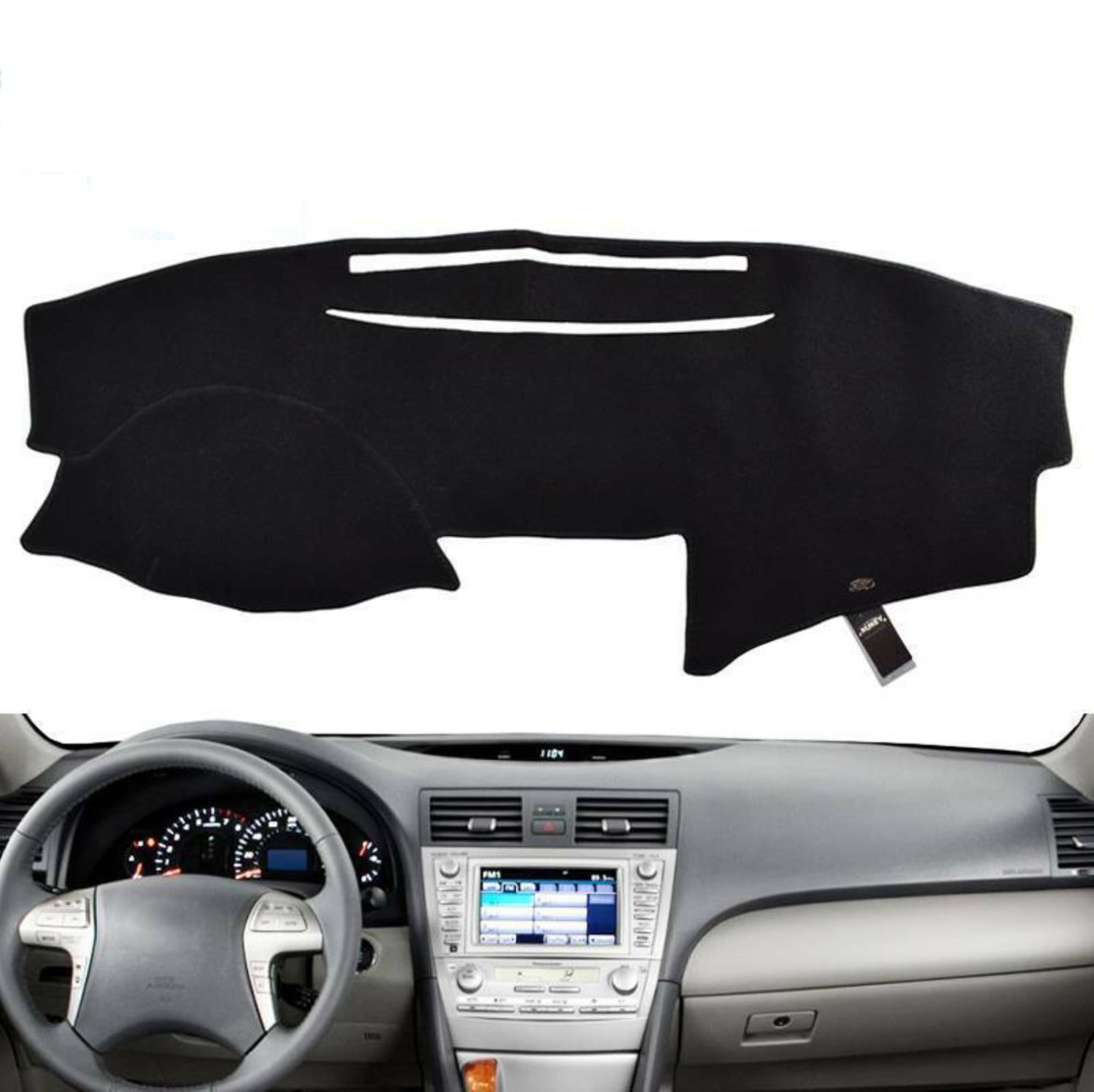 Dash Mat Fit for Toyota camry 2007-2011 carpet dashboard cover in black grey 