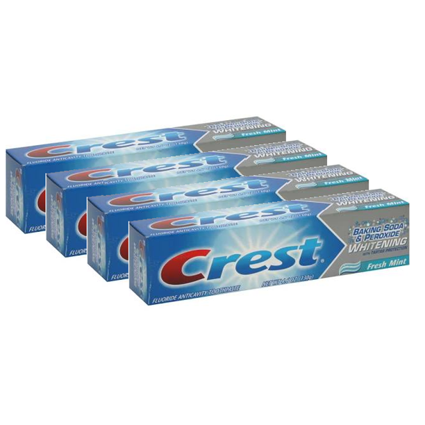Crest Toothpaste Whitening Baking Soda & Peroxide Fresh Mint pack of 4