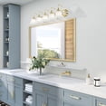 thumbnail image 5 of Livex Lighting Belmont 5 Bath Light in Polished Brass and Chrome, 5 of 12