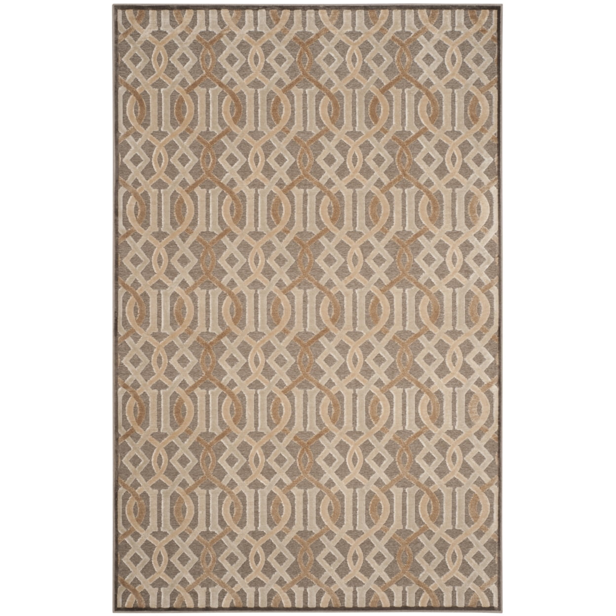 SAFAVIEH Paradise Luana Geometric Swirls Area Rug, Grey, 8' x 11'