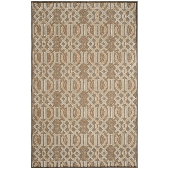 SAFAVIEH Paradise Luana Geometric Swirls Area Rug, Grey, 4' x 5'3"