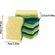 thumbnail image 1 of 6 cepillos de esponja de tres capas, limpiador de ollas, buen efecto antibacteriano, alta absorción de agua., 1 of 4
