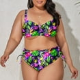 thumbnail image 4 of WILLBEST Trajes de Baño Para Mujer, Conjunto de Bikini de Estilo Sexy de Talla Grande Para Mujer, Traje de Baño Colorido Con Efecto Tie-Dye Ajustable, Traje de Baño de 2 Piezas de Cintura Alta, 4 of 8