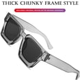thumbnail image 4 of Gafas de sol AIEYEZO cuadradas con montura gruesa para mujeres y hombres, 4 of 6