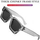 thumbnail image 4 of Gafas de sol AIEYEZO cuadradas con montura gruesa para mujeres y hombres, 4 of 6