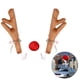thumbnail image 1 of Juego de cuernos y nariz de reno para coche, para ventanilla, techo y rejilla delantera, disfraz navideño de reno, accesorios para coche, 1 of 10