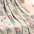 thumbnail image 3 of Beige Princess Carriage Pattern Blanket,Comfortable Soft Flannel Throw Blanket,All Season,Warm Lightweight Blankets for Sofa Bed Couch Living Room Chair,30"x40", 3 of 4