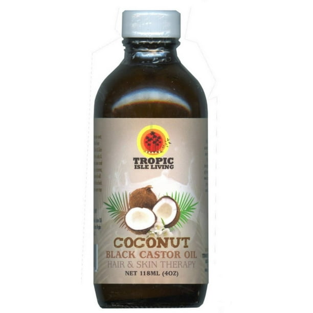 Tropic Isle Living Jamaican Coconut Black Castor Oil, 4 oz (Pack of 6