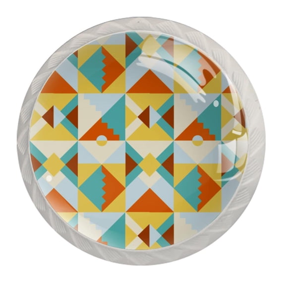 4 Pcs Desert Colored Knobs for Kitchen Cabinet Cupboard Dresser Bookcase Drawer Pulls Handles Round Home Decor