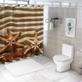 thumbnail image 7 of Orinice Starfish Sandy Beach Bathroom Decor Set Shower Curtain with Hooks, Colorful Luxurious Graphic Print Polyester Fabric, Waterproof and Easy to Install, Multi-Size 69x72, 7 of 7