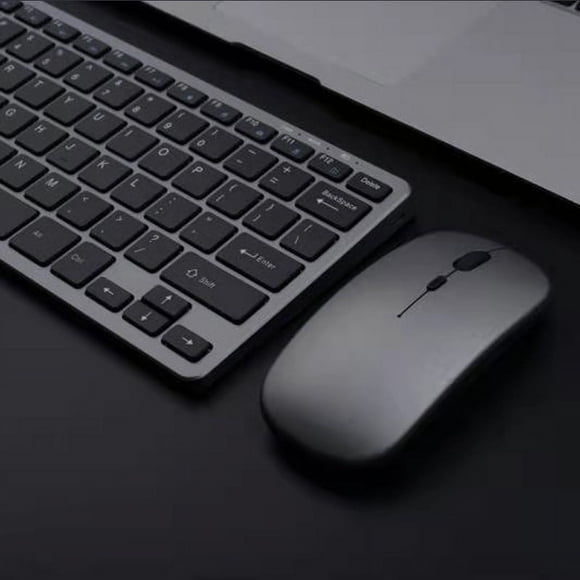 Teclado y ratón inalámbricos recargables con Bluetooth de tres modelos y chocolate, juego de 2,4 g, teclado y ratón recargables