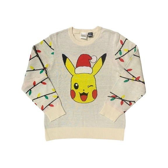 Pokemon Boys' Pikachu Holiday Lights Sweater, Sizes 4-18