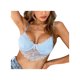 thumbnail image 5 of VISgogo - Sujetador con ribete de encaje sexy para mujer, color sólido, sin espalda, con tirantes, lencería moldeadora VISgogo  moda, 5 of 9