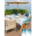 thumbnail image 5 of Outdoor Tablecloth with Umbrella Hole for Patio/Picnic/Party/Camping, Blue Eucalyptus Leaves Waterproof Table Cloth Rectangle Table Cover Washable, Weeping Summer Botanical Watercolor (54"x 80"), 5 of 8