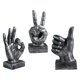 thumbnail image 1 of Accesorios para Encimeras de Cocina Soledad escultura de escritorio 3 de Resina Gestos de Mano Plata, 1 of 5