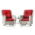 thumbnail image 7 of Meetleisure Outdoor Swivel Rocker Wicker Patio Chairs Sets of 2 With Table, Red, 7 of 7