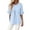 Blue, variant on CAIVO Women Blouses Dressy Casual Summer Loose Fit Ruffle Cap Sleeve Tunic Shirts Short Sleeve O-Neck Solid Color Trendy Tops