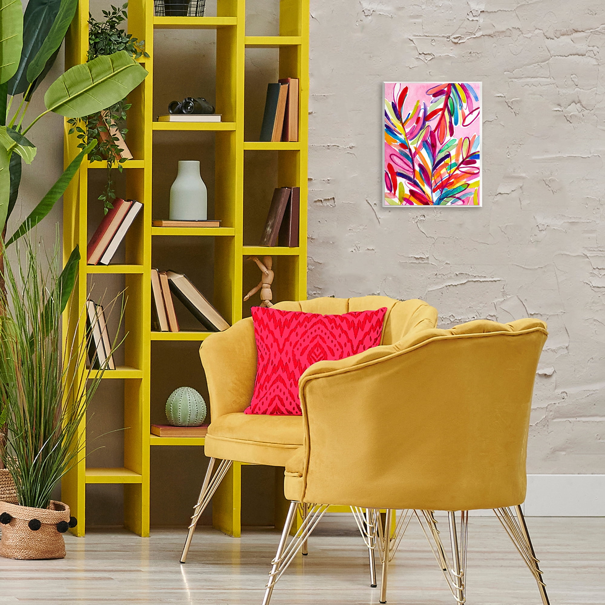 Stupell Industries Bold Tropical Leaves Botanical & Floral Painting Unframed Art Print Wall Art, 11 x 14