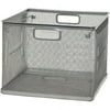 Neu Home Stackable File Crate, Silver Me