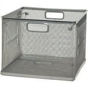 Neu Home Stackable File Crate, Silver Me