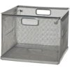 Neu Home Stackable File Crate, Silver Me