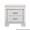 White, variant on Silver, 2 ball - bearing drawers, faux crystal bar pulls / Bedroom nightstand with decorative mirror
