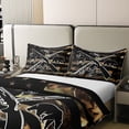 thumbnail image 4 of Erosebridal Hunting Fishing Bedding Set Men Camo American Flag Duvet Cover Full Wild Fish Duck Deer Bear Comforter Cover Black Animal Silhouette Camouflage Quilt Cover 2 Pillow Cases, 4 of 7