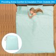 thumbnail image 6 of 47x82" Sleeping Bag Liner Soft Lightweight Travel Camping Sheet Sleep Sack with Carry Bag, Light Green, 6 of 6