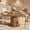 Walnut, variant on Extendable Round Dining Table, Oval Kitchen Table with Adjustable Design, Farmhouse Dining Table for Living Room, Party