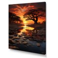 thumbnail image 2 of Designart "African Sunset Echoes" African Canvas Art Print, 2 of 5