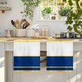 thumbnail image 4 of Modern Navy Blue Gold Kitchen Towels Set of 3, Minimalist Geometric Yellow Striped Absorbent Dish Towels for Kitchen, Microfiber Hand Towel, Quick Drying Tea Towel for Cleaning Decorative Dishcloths, 4 of 7