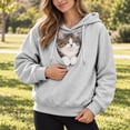 thumbnail image 4 of CONROSES Pet Pouch Hoodie for Men Kangaroo Pocket Puppy Cat Dog Hoodie Cozy Long Sleeve Warm Pet Carrier Hooded Sweatshirts, 4 of 8