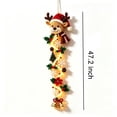 thumbnail image 7 of Clearance Christmas Decorations Glowing Christmas Door Hanger Rustic Quilted Fabric Wreath, Merrycascade Light-Up Christmas Decoration, 6 Festive Light Designs, Vertical Display, 7 of 7