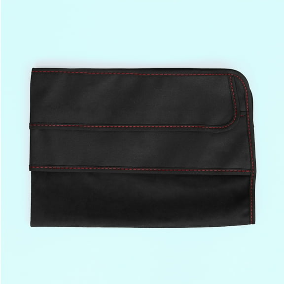 MLINS 27 Inch Black Polyester Computer Monitor Cover Protector with Inner Lining with Pocket for LCD Screen