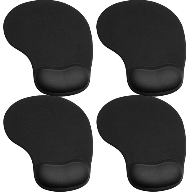 4 pack Ergonomic Gel Wrist Support Mouse Pad with Wrist Rest, Comfortable Laptop Mouse Pad, Pain