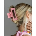 thumbnail image 2 of XINQIHANG Hair Claw Clips Hair Clips Claw Clips for Thick Hair Matte Rectangular Hair Clips for Women Y2K Accessories Large Hair Clips Big Hair Clips Hair Clips for Thick Hair Cute Stuff Hair Clip, 2 of 7