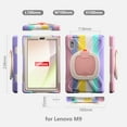 thumbnail image 5 of For Lenovo Tab M9 9.0 inch 2023 Released TB-310FU Case, 360 Rotatable Handle Stand, Shoulder Strap, Drop-Proof Design, Colourful Pink, 5 of 7