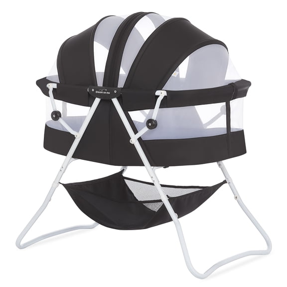 Dream On Me Karley Bassinet with Removable Canopy and Quick Fold Portable Options