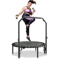 thumbnail image 1 of STAWAY Trampoline D\'entraînement Physique Pliable Mini de 40 Pouces pour Adultes - Capacité de 330 lbs, Poignée Réglable, Élastiques Haute Résistance, Rangement Facile, Installation Rapide, 1 of 9