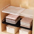 thumbnail image 1 of Metal Storage Shelf, Expandable Cabinet Organizer With Stackable Grid Panel, for Kitchen Pantry and Bathroom Countertop, White, 1 of 6