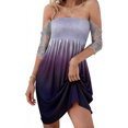 thumbnail image 3 of Zorckvet Womens Nightgowns Lace Short Sleeve Night Shirts Smocked Strapless Soft Sleepshirts for Women, 3 of 4