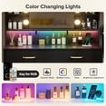 thumbnail image 4 of LUCKLIFE Vanity Desk with LED Lights Mirror & Power Outlet,Makeup Vanity Table for Women Girls Bedroom, Black, 4 of 8