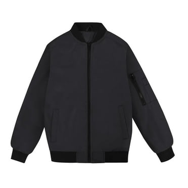 MADHERO Boys Bomber Jacket Flight Jacket Black size 14