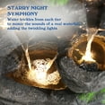 thumbnail image 3 of Magic Union 10-Tier Cascading Rock Water Fountain, 40" H Outdoor Freestanding Fountain with LED Lights and Pump, Outdoor Garden Waterfall Decor for Patio, Yard and Deck Decor, Natural Stone Look, 3 of 8