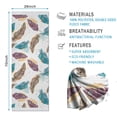 thumbnail image 2 of White Boho Tribal Feathers Pattern Hot Yoga Mat Towel Non Slip for Hot Yoga - Quick-Drying Yoga Mat Cover with 4 Corner Pockets with Travel Bag - Hot Yoga Towel Non Slip 70"x26", 2 of 6