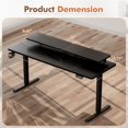 thumbnail image 3 of Homall Electric Standing Desk with Monitor Stand - 63 x 27 Inch Height Adjustable Home Office Computer Desk,Black, 3 of 8