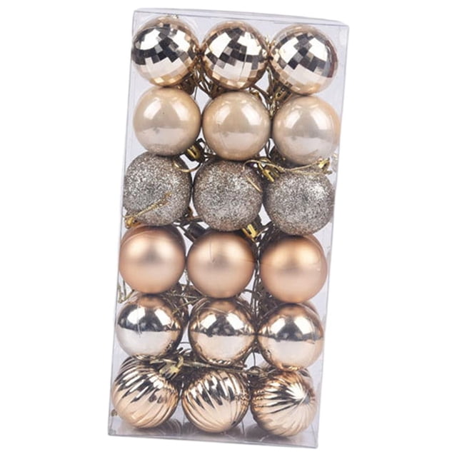 36 Uds bolas de de Navidad adornos de bolas de Navidad adornos de de Navidad para celebración de cumpleaños festival de aniversario de Dorado