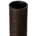 thumbnail image 6 of Modern Tall Decorative White and Brown Ripped Cylinder Floor Vase, 6 of 7